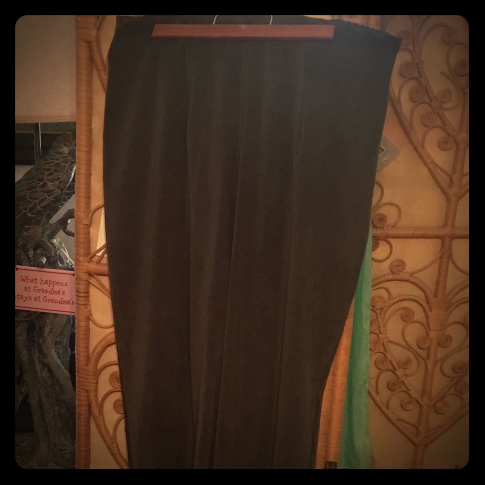 🔴COURTENAY SLACKS SMOOTH FROnt GATHERED BK Olive